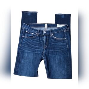 rag & bone Blue Skinny Jeans with Classic Fading